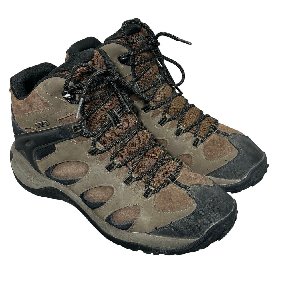 Merrell Waterproof Hiking Boots Men's 9 Brown Mid Trail Outdoor J77273